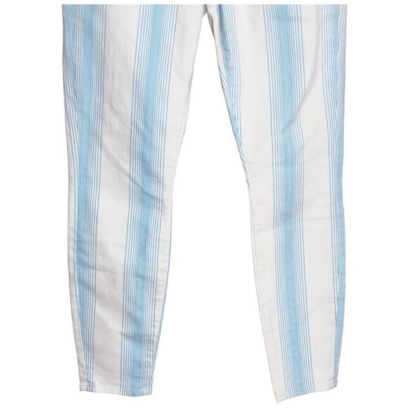 FRAME NWT $230 Le High Skinny Crop Stripe Jeans Blue White Ombré Size 27 - Picture 7 of 13